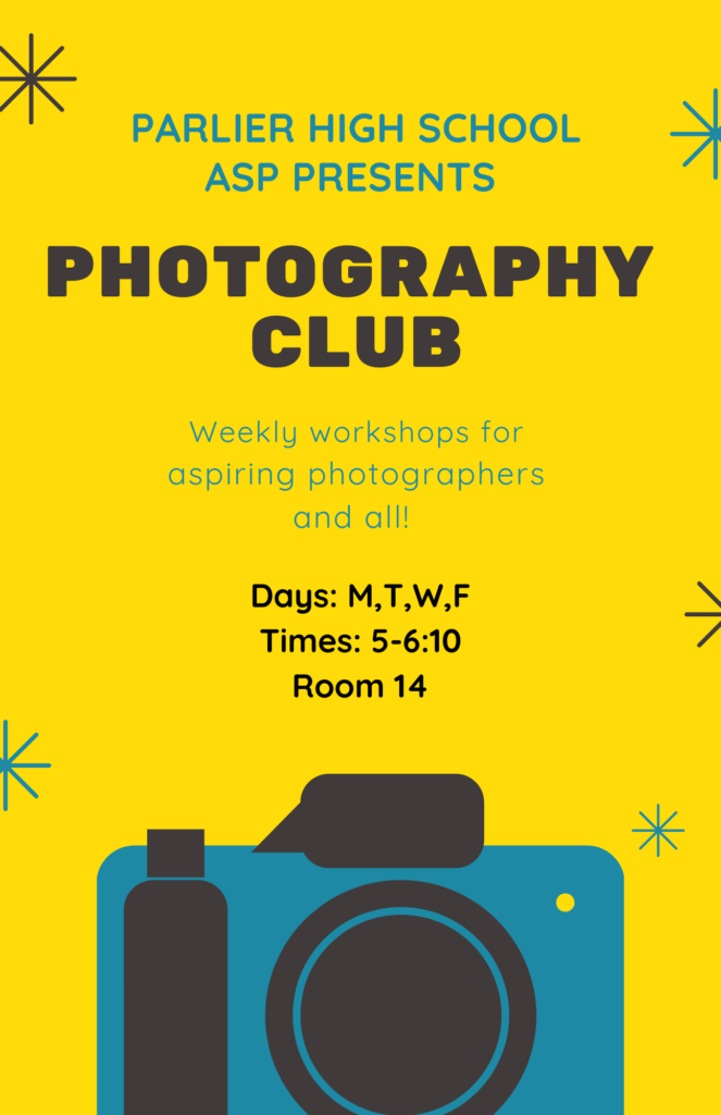 Yellow Camera Club Photo Sign Up Flyer